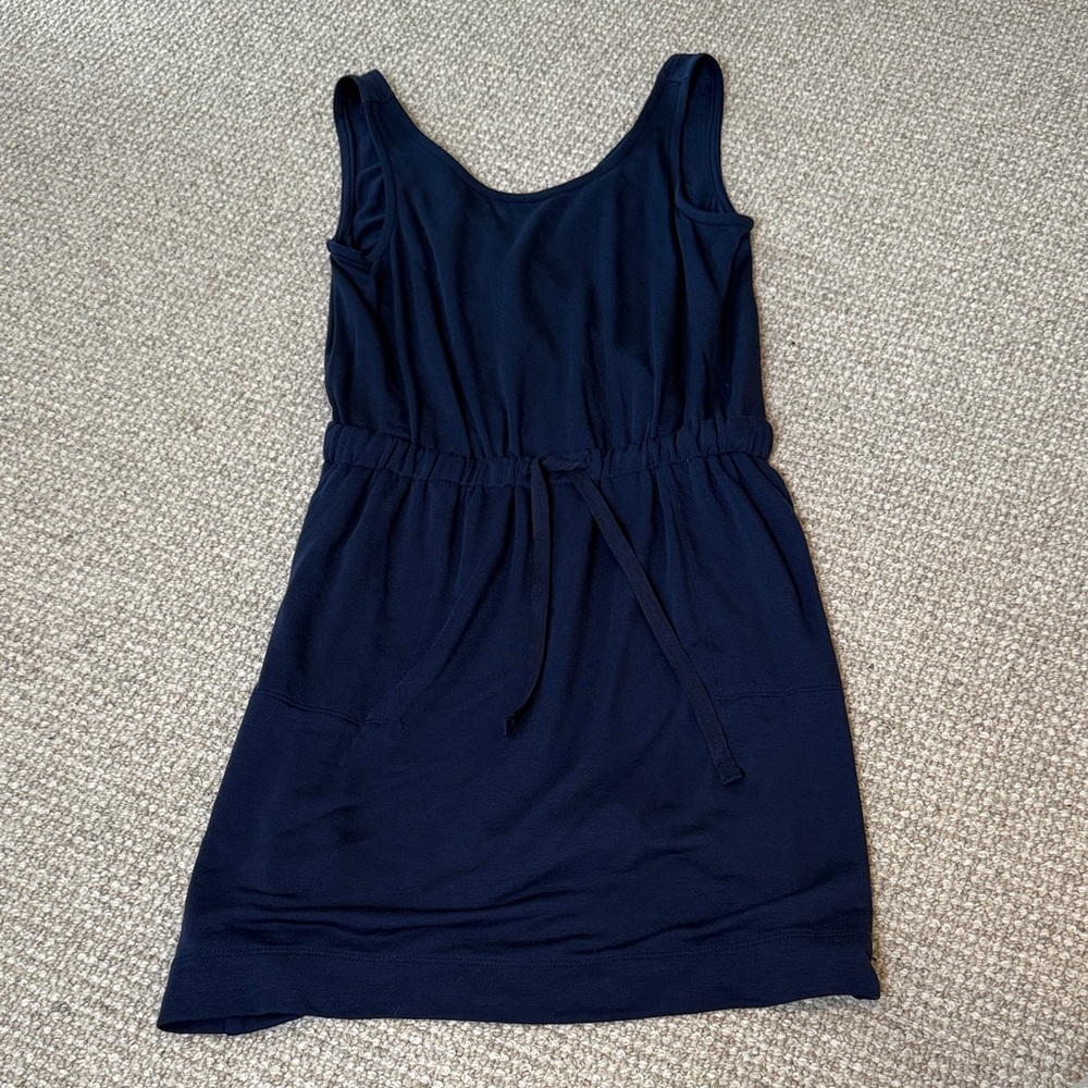 Lou & Grey Dark Blue Mini Drawstring Dress